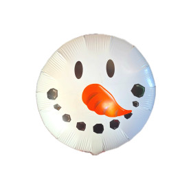 Ballon Bonhomme de Neige Rond Nez Orange Qualatex, Décorations ballons pour anniversaire.