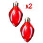 Ballons Lampes de Noël Rouges x2, décoration ballons lumières de Noël.