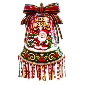 Ballon Cloche du Père Noël 102 cm, décoration ballon de vitrines de Noël.