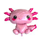 Ballon Axolotl Rose Cartoon, Décorations ballons pour anniversaire et animaux aquatique.