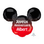 Ballon Mickey Noir et Rouge Personnalisable Disney, Décorations ballons pour anniversaire.