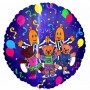 Ballon Bananes en Pyjamas Happy Birthday Vintage