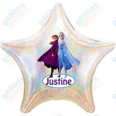 Ballon Anna et Elsa La Reine Des Neiges 2 Personnalisable