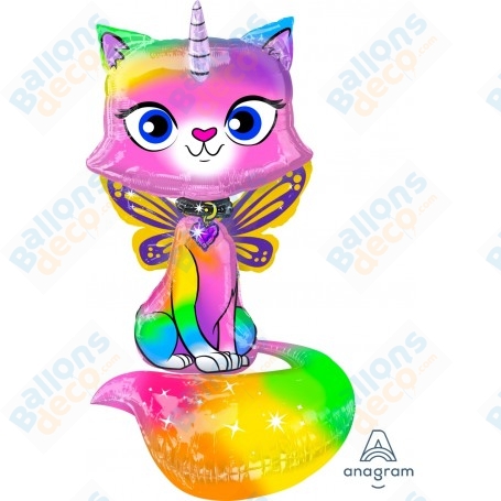 Ballon Rainbow Butterfly Kitty Marcheur