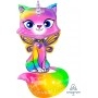 Ballon Rainbow Butterfly Kitty Marcheur