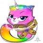 Ballon Rainbow Butterfly Kitty Forme