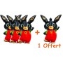 Ballons Lapins Big 3 + 1 Offert