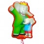 Ballon Babar éléphant avec son enfant, Décorations ballons pour anniversaire.