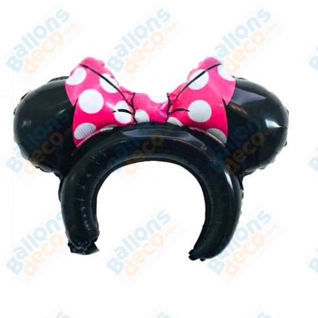 Ballon Oreilles Minnie Serre Tête Rose