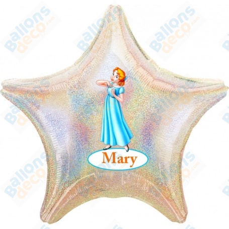 Ballon Wendy Peter Pan Personnalisable Disney 1 face, Décorations ballons pour anniversaire.
