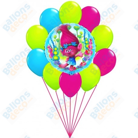 Ballons Trolls Poppy en Grappe