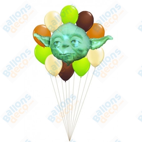 Ballons Yoda Star Wars Vintage en Grappe Disney, Décorations ballons pour anniversaire.