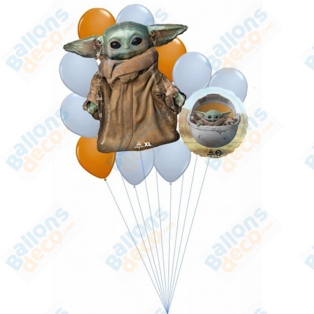 Ballons Grogu, Bébé Yoda Mandalorian Star Wars en Grappe Disney, Décorations ballons pour anniversaire.