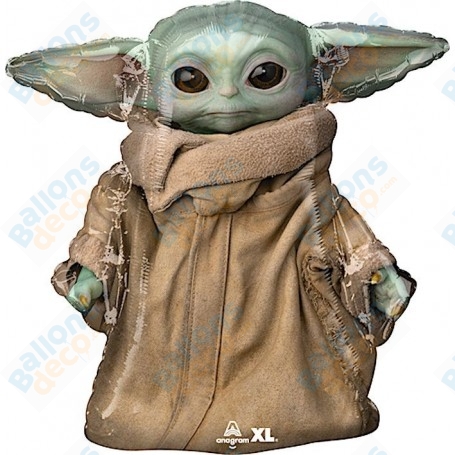 Ballon Grogu The Mandalorian Star Wars Disney The Child, Décorations ballons pour anniversaire.