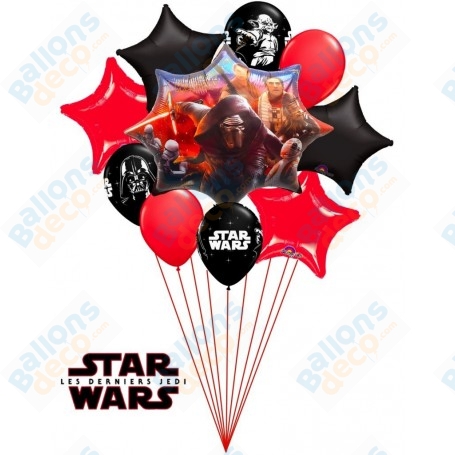 Ballons Star Wars Les Derniers Jedi Luxe en Grappe Disney, Décorations ballons pour anniversaire.
