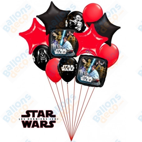 Ballons Star Wars Les Derniers Jedi En Grappe Disney, Décorations ballons pour anniversaire.