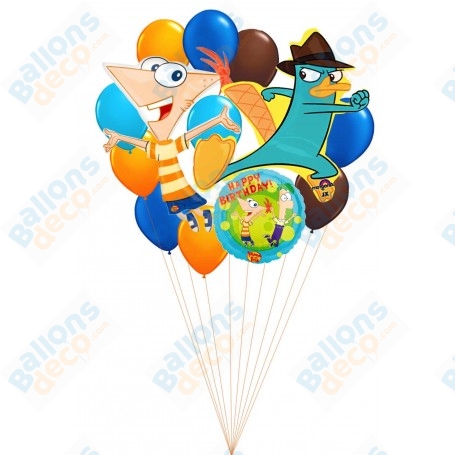Ballons Phineas et Ferb en Grappe