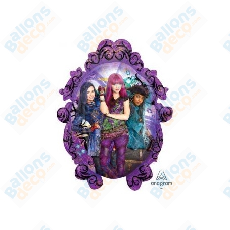 Ballon Descendant Miroir Violet Disney, Décorations ballons pour anniversaire.