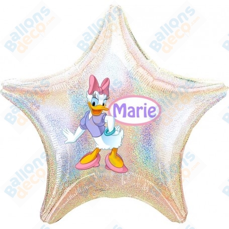 Ballon Daisy Rose Personnalisable Disney 1 Face, Décorations ballons pour anniversaire.