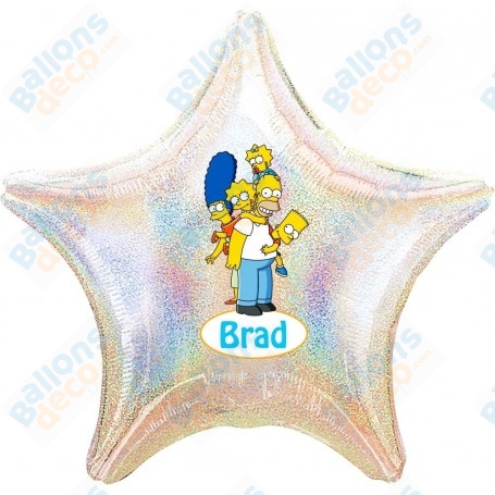 Ballon Simpson en famille Personnalisable 1 Face, Décorations ballons pour anniversaire.