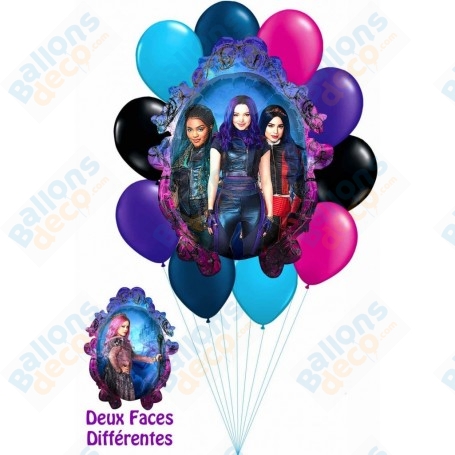 Ballons Les Descendants En Grappe Disney, Décorations ballons pour anniversaire.
