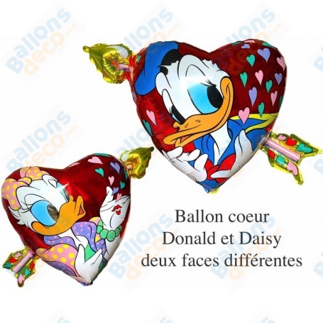 Ballon Donald et Daisy en forme de coeur Amoureux Vintage Anagram, Décorations ballons pour anniversaire.