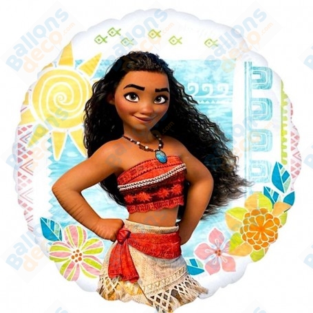 Ballon Vaiana 2 Faces Moana Disney, Décorations ballons pour anniversaire.