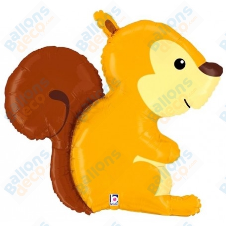 Ballon Écureuil Grabo, décoration ballons animaux de la forêt.