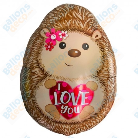Ballon Hérisson Coeurs, Décoration ballon animaux de la forêt, Saint Valentin.