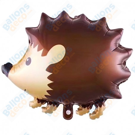 Ballon Hérisson Marron Mini, décoration ballon animaux de la forêt.