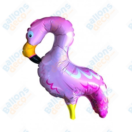 Ballon Flamant Rose Sur Tige Air, décoration ballon centre de table anniversaire, soirée tropicale