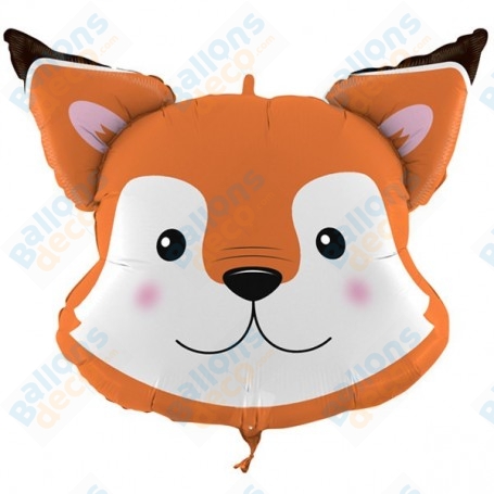 Ballon Renard Mignon Orange, décoration ballon animaux de la forêt.