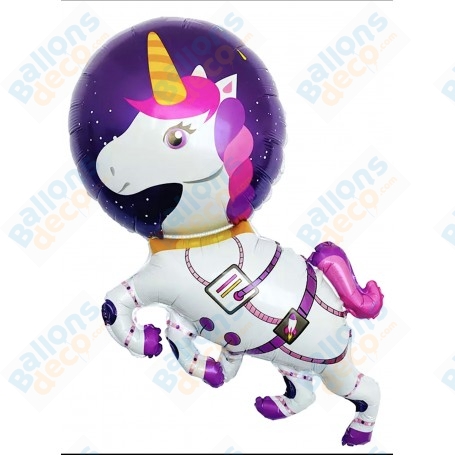 Ballon Licorne De L'espace, décoration ballon anniversaire avec des licornes.