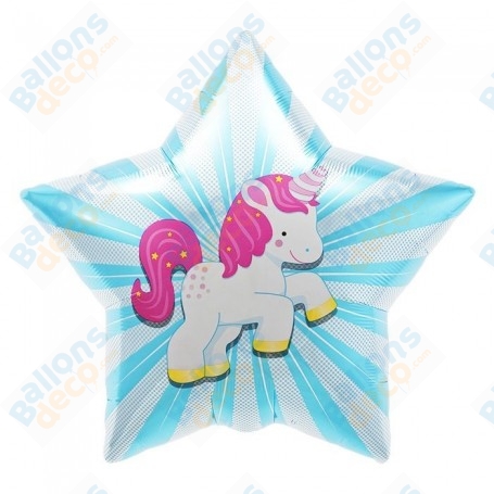 Ballon Licorne Étoile, décoration ballon anniversaire, salon manga