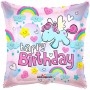 Ballon Licorne Happy Birthday Rose Pastel