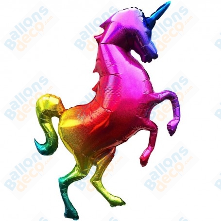Ballon Licorne Arc-En-Ciel Holographique, décoration ballon anniversaire, unicorn