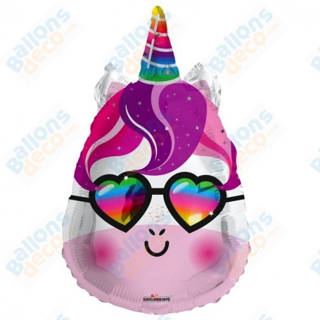 Ballon Licorne Arc-en-ciel Lunette, décoration ballon anniversaire, Unicorn
