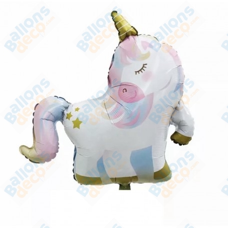 Ballon Licorne Pastel Etoiles, décoration ballon anniversaire, arche ballons