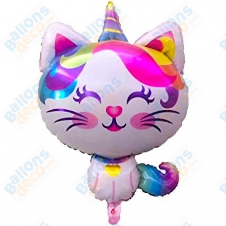 Ballon Chat Licorne Rose Arc-en-ciel, décoration ballon anniversaire, salon manga