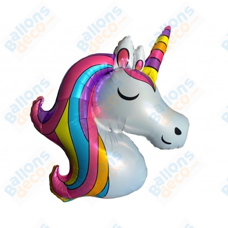 Ballon Licorne Jaune Violet Rose, décoration ballon Anniversaire, Unicorn