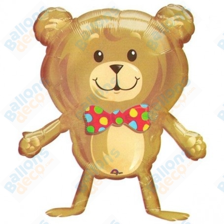 Ballon Marcheur Ourson, décoration ballons anniversaire.