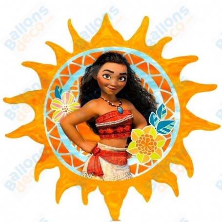 Ballon Vaiana Soleil Moana Disney, Décorations ballons pour anniversaire.