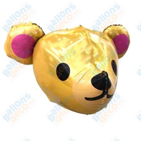 Ballon Ourson Beige 3D, décoration ballon pour un baptême.