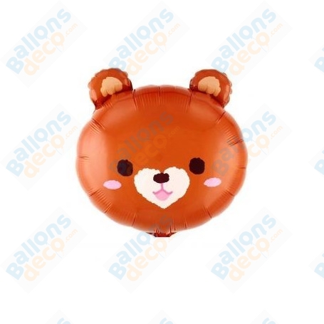 Ballon Ourson Marron Mignon, décoration ballon anniversaire, baby shower.