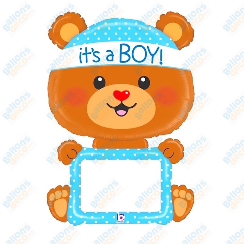 Ballon Aluminium Ours Beige 75×84 Cm - Baby Shower, Naissance