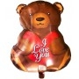 Ballon Ourson Marron Coeur I Love You Mignon