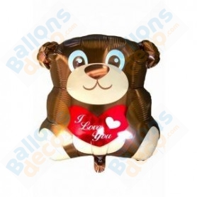 Ballon Ourson Coeur 3D Personnalisable avec Stylo 