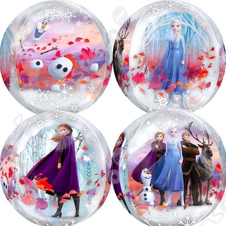 Ballon La Reine Des Neiges et Olaf 2 Faces - Disney 