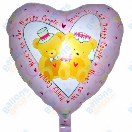 Ballon Ourson Mariés, décoration ballon mariage.