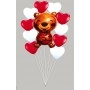 Ballons Ourson Love en Grappe